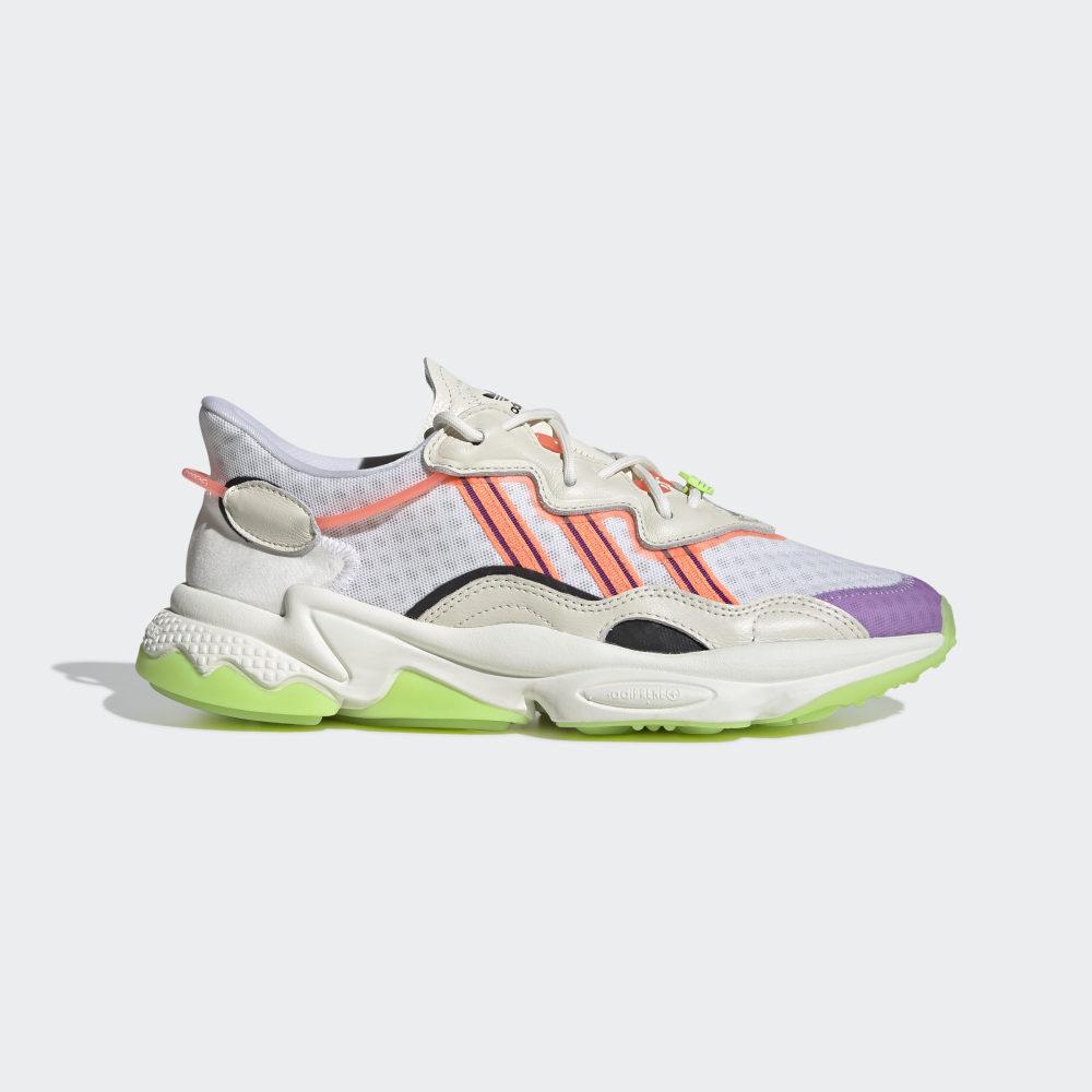 Adidas Men's OZWEEGO Originals Shoes White/Green/Purple Ireland FX3814